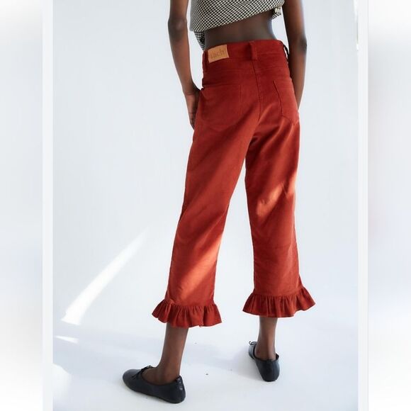 Tach Clothing Palma Pant Ruffle Corderoy Rust Colored Size L - Picture 14 of 14